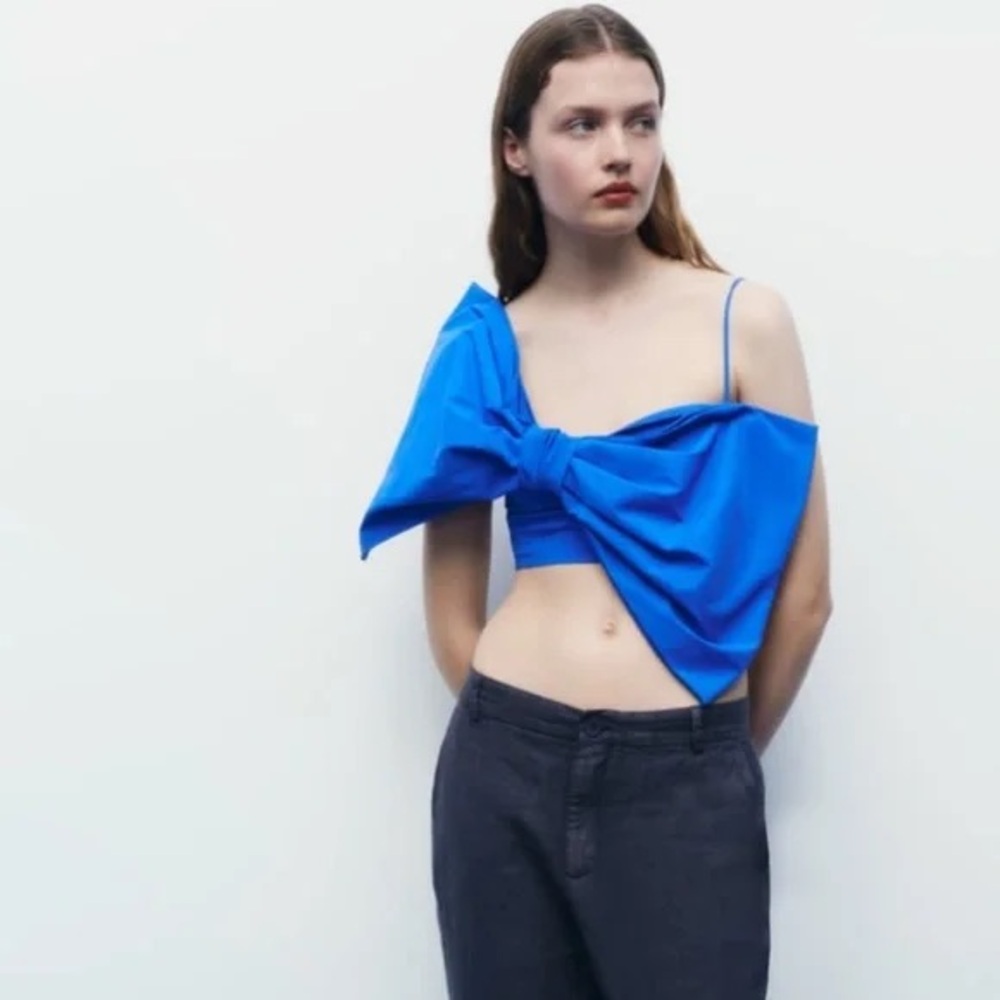 ZARA ASYMMETRICAL BOW TOP